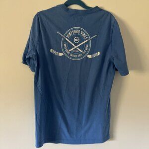 Boys Medium Vineyard Vines Blue Tshirt 12-14 Hockey Short Sleeve